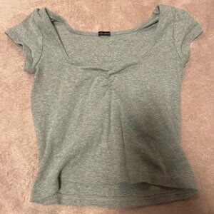 Brandy Melville cropped romantic Grey square neck...